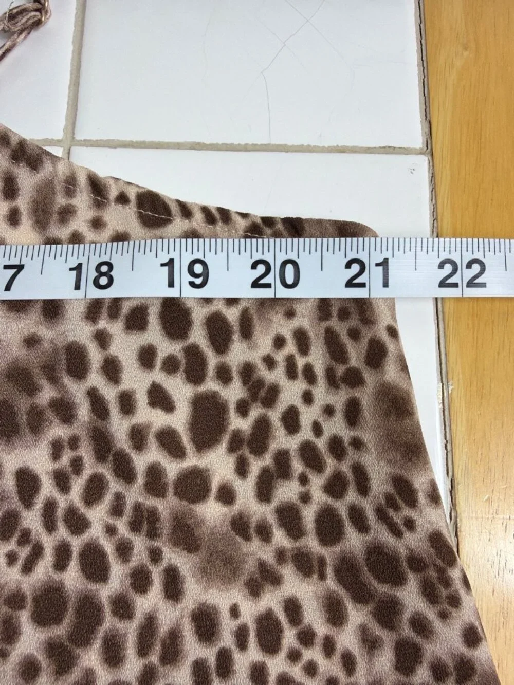 A New Day Leopard Print Satin Cami Tank Top Adjustable Straps Animal XL